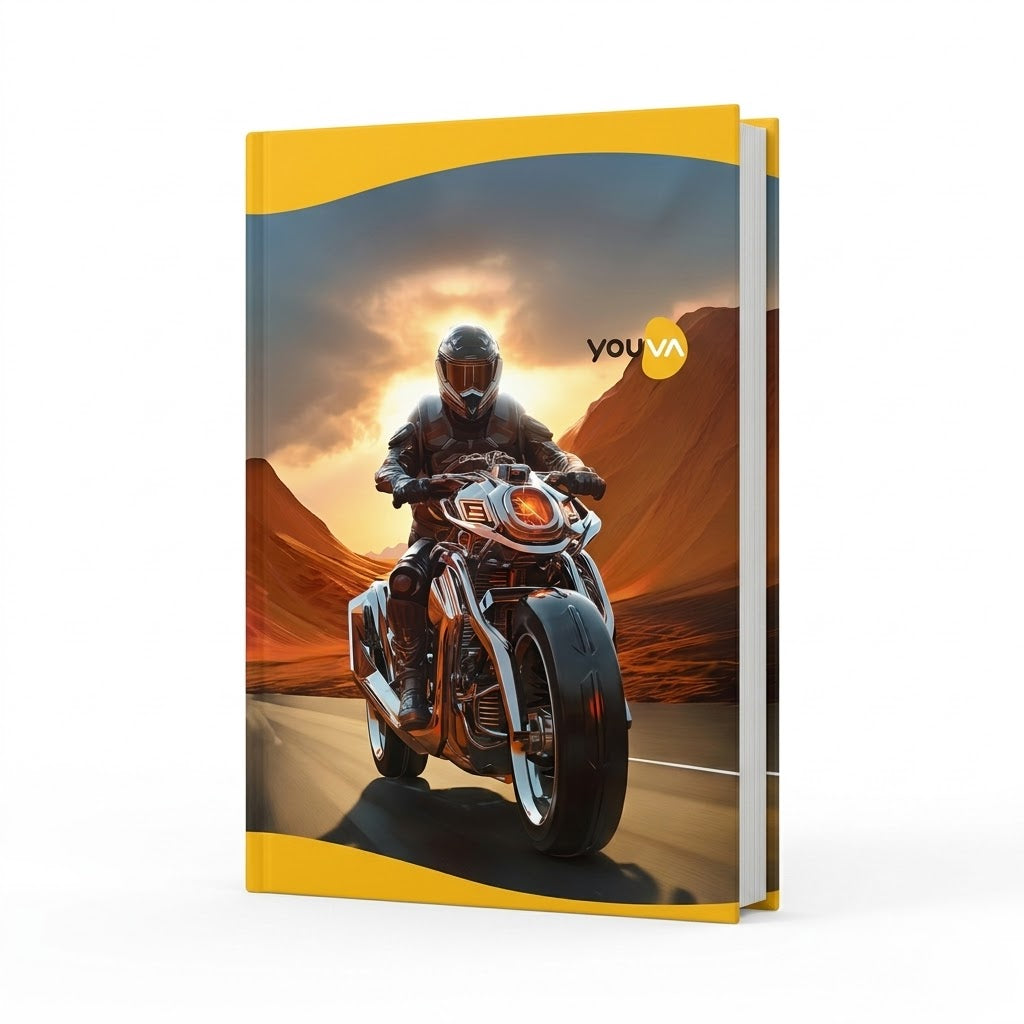 Youva Long Notebook A4 Size (21 × 29.7 cm) – 388 Pages, Single Line