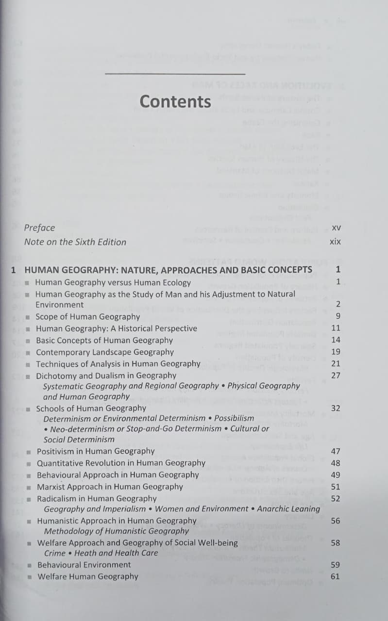 Rawat publication Human Geography 6th Edition By Majid Husain (English Medium)