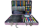 Super Mega Art Set for Kids – 54+ Pieces Drawing & Coloring Kit | Watercolors, Oil Pastels, Sketch Pens, Paints & Accessories | Cute Pink Cartoon Art Box