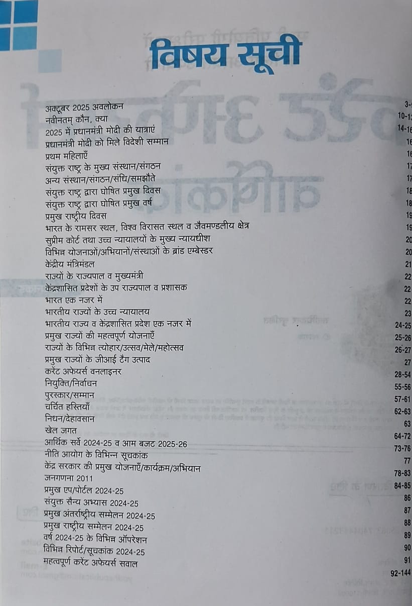 Yodha Current Affairs 2025 Masik Varshikank | 2400+ One-Liners & Objective | Hindi Medium