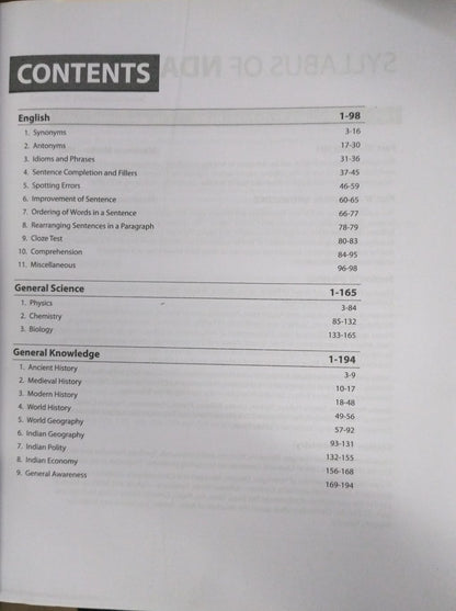 Arihant – NDA/NA Chapterwise & Topicwise Solved Papers (English & General Knowledge)