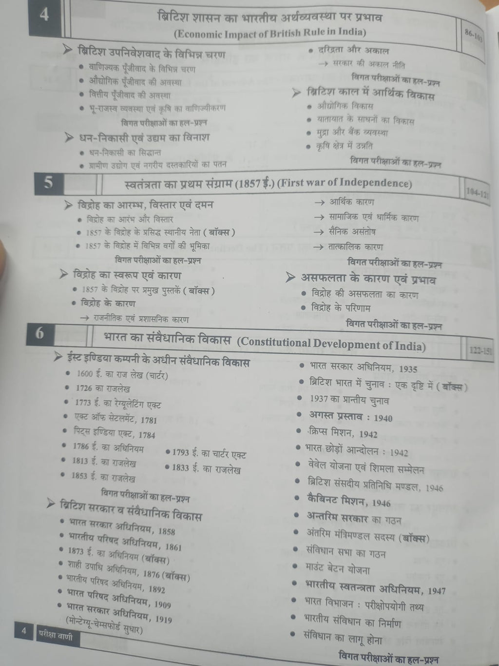 Pariksha Vani - Adhunik Bharat Ka Itihas (8th Edition) Hindi Medium