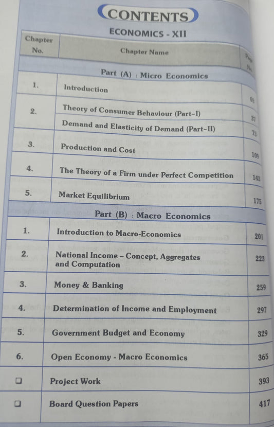GBI Publication Economics Book with Project Work for Class 12 – M.P Board Paper (English Medium)