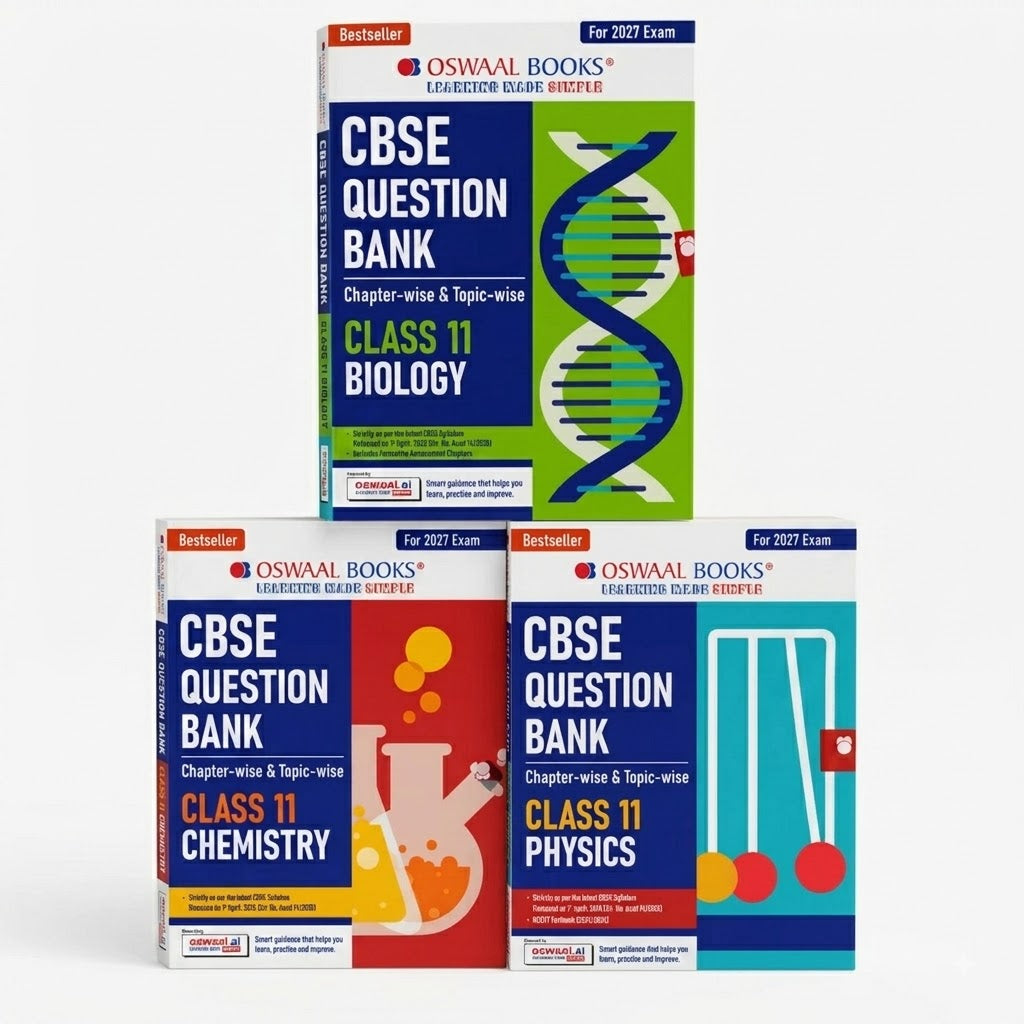Oswaal Books CBSE Question Bank Class 11 Combo Set – Physics, Chemistry & Biology For Edition 2027 (English Medium)