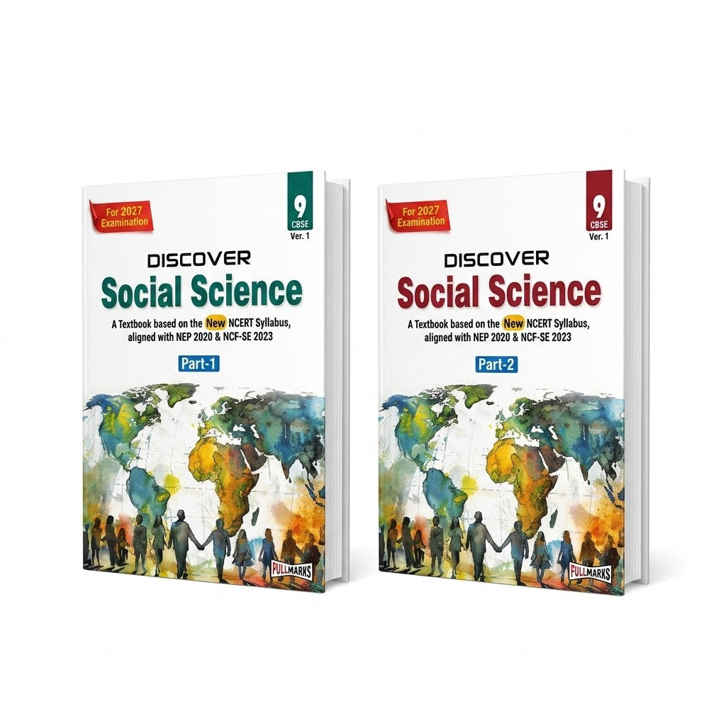 Full Marks Discover Social Science Combo for Class 9 (Part-1 & Part-2) | Complete NCERT-Based Textbook Set CBSE March 2027 Examination (English Medium)