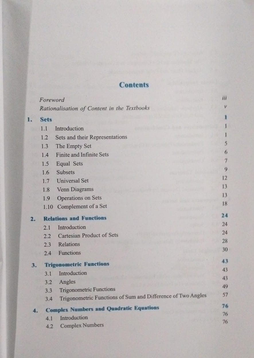 NCERT Mathematics – Class 11th (English Medium)