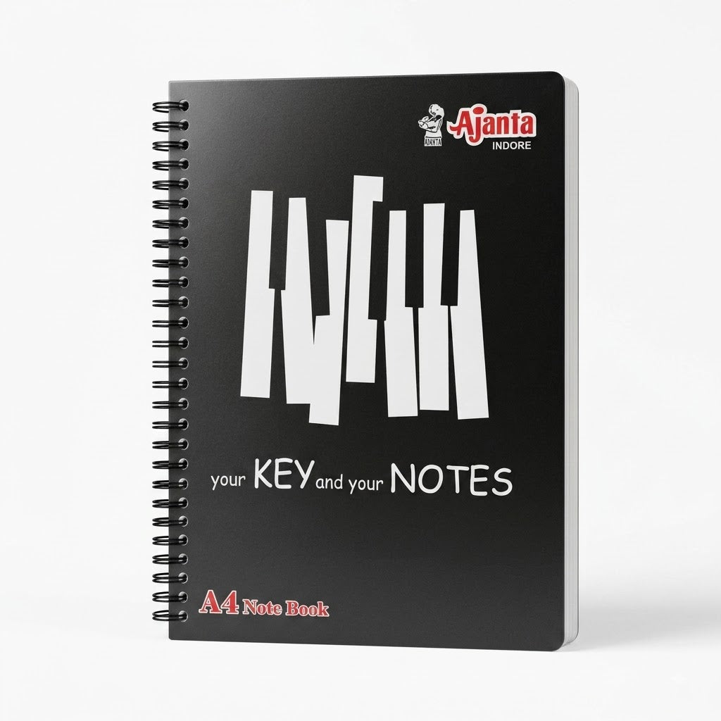 Ajanta Spiral Notebook (A4 Size, 100 Pages) Plane UnRuled