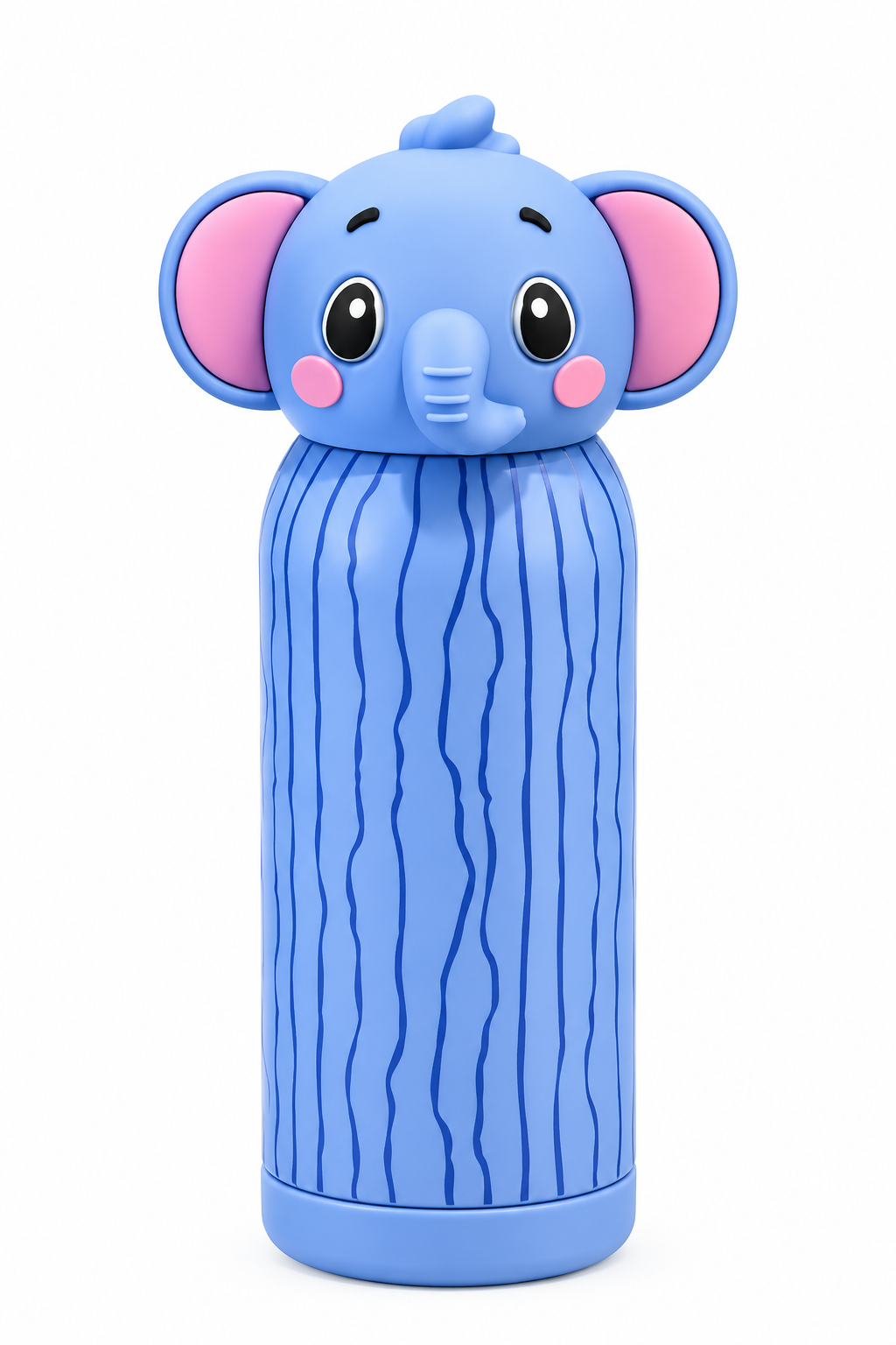 Cute 3D Elephant Theme Stainless Steel Vacuum Cup Thermos Water Bottle - 280ml