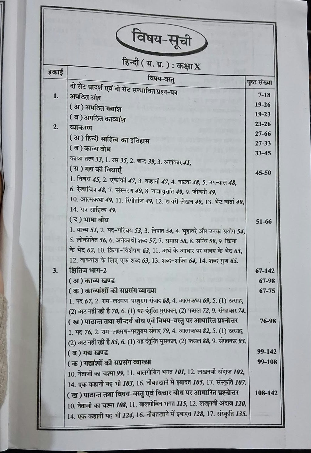 Navbodh Pariksha Hindi Class 10th 2027 (Hindi Medium)