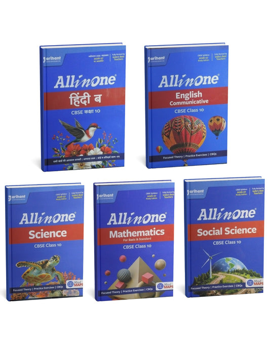 Arihant All in One CBSE Class 10 Complete Combo Set 2026-27 | Maths, Science, English, Social Science & Hindi ‘B’ (English Mudium)