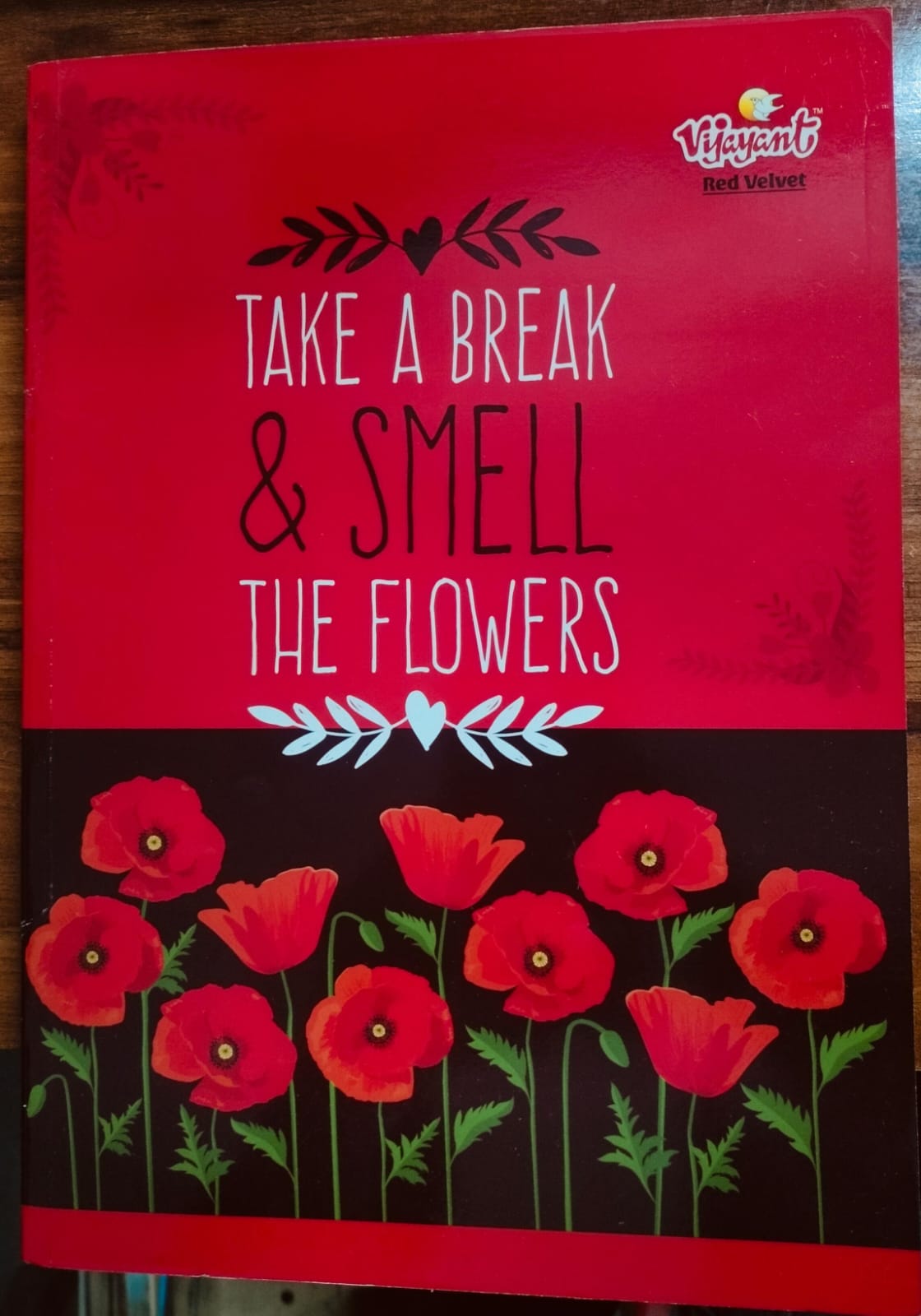 Vijayshri Red Velvet Notebook (20.2 × 28.8 cm) – 212 Pages