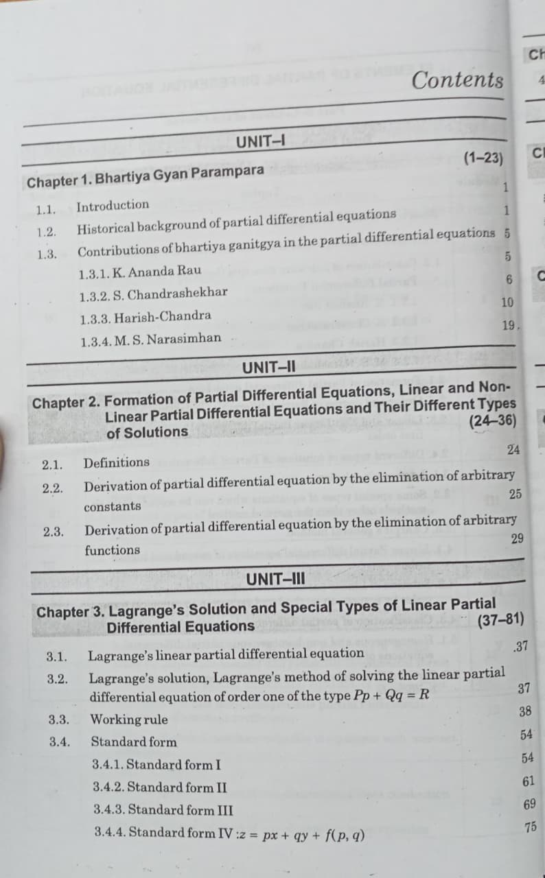 Shree Shiksha Partial Differential Equations BSC 2nd year By H.K. pathak (English Medium)