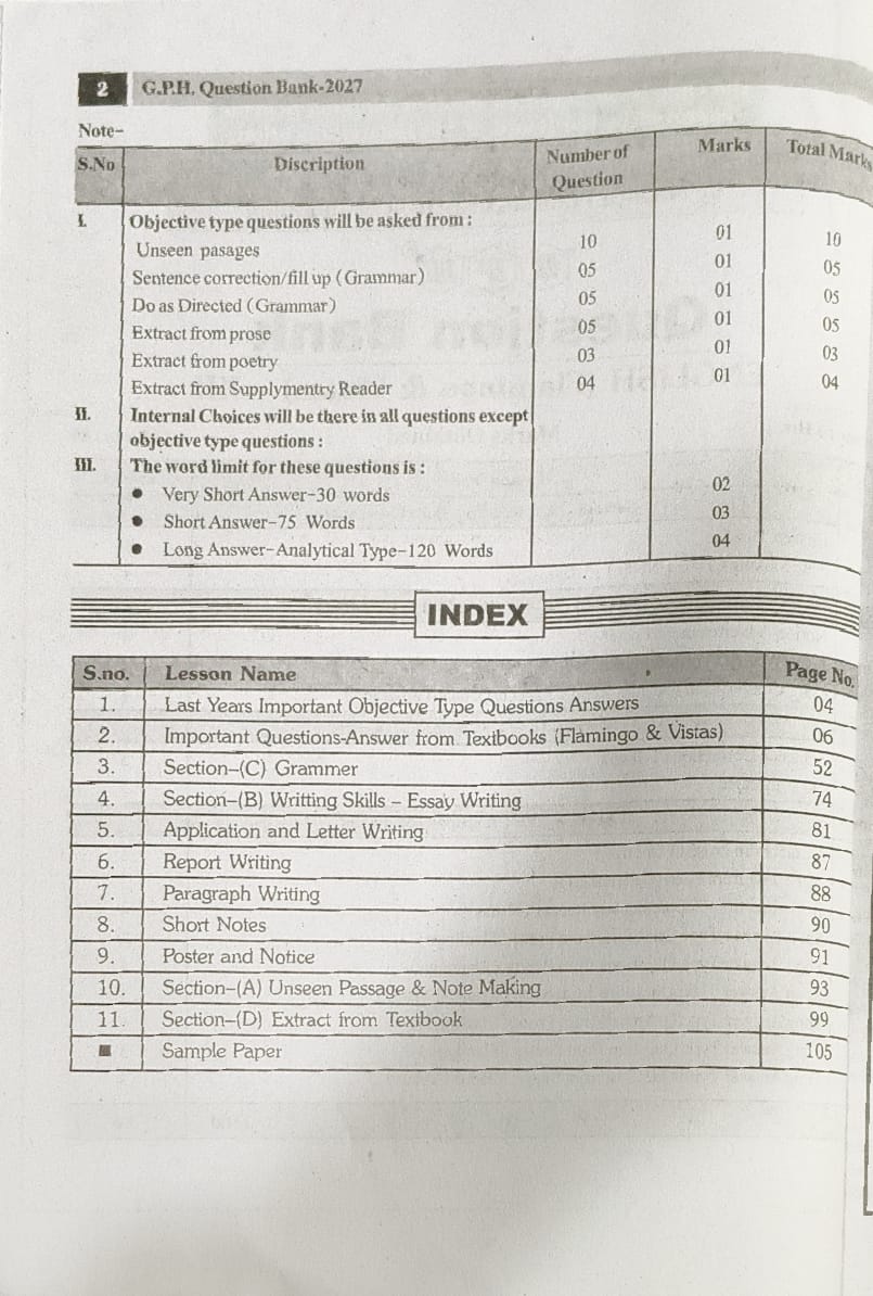 Gupta Class 12th English Question Bank 2027 (English Medium)