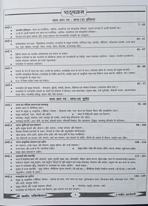 Shree Kabir MPPSC Mains 2 Marker Prashnottari 1st Edition (Hindi Medium)