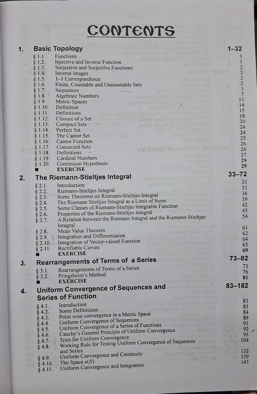 Shree Shiksha Sahitya Prakashan Real Analysis Dr. H.K. Pathak (English Medium)