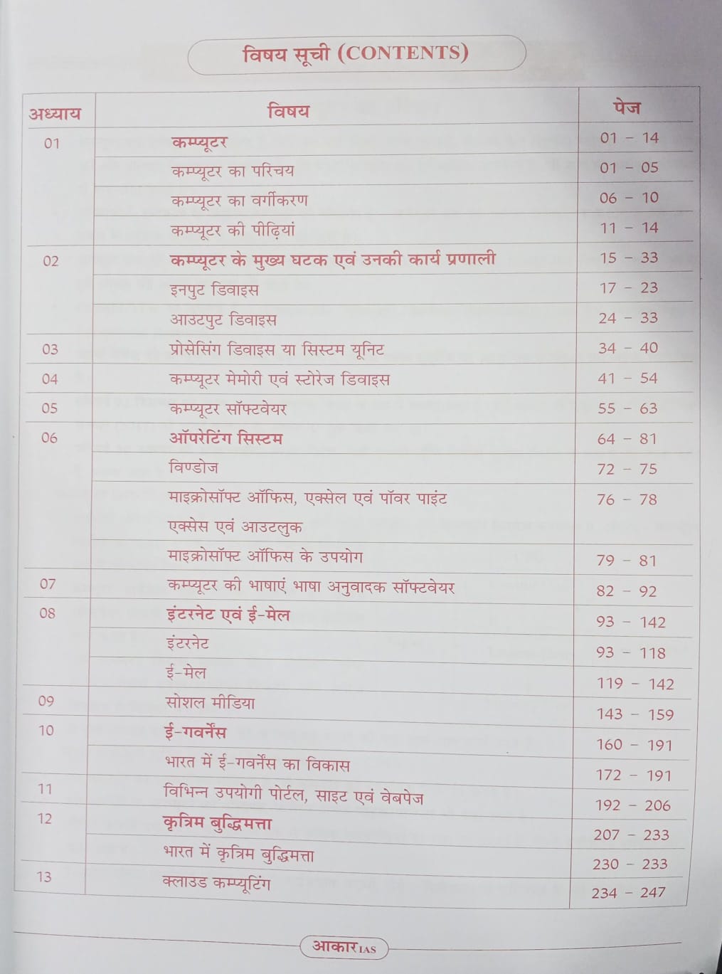 Aakar IAS MPPSC Mains Paper-3 Part-2 Unit-2 Computer Science (Hindi Medium)