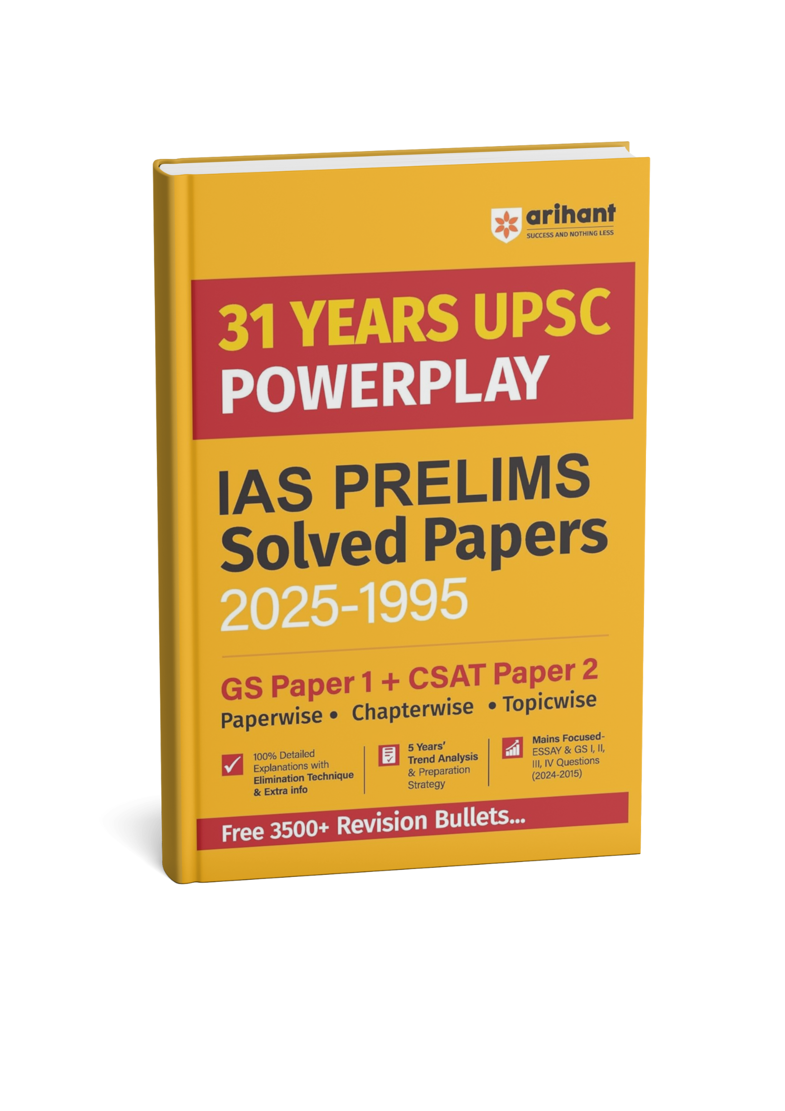 Arihant 31 Years UPSC Powerplay IAS Pre Solved Papers (1995‑2025) (English Medium)