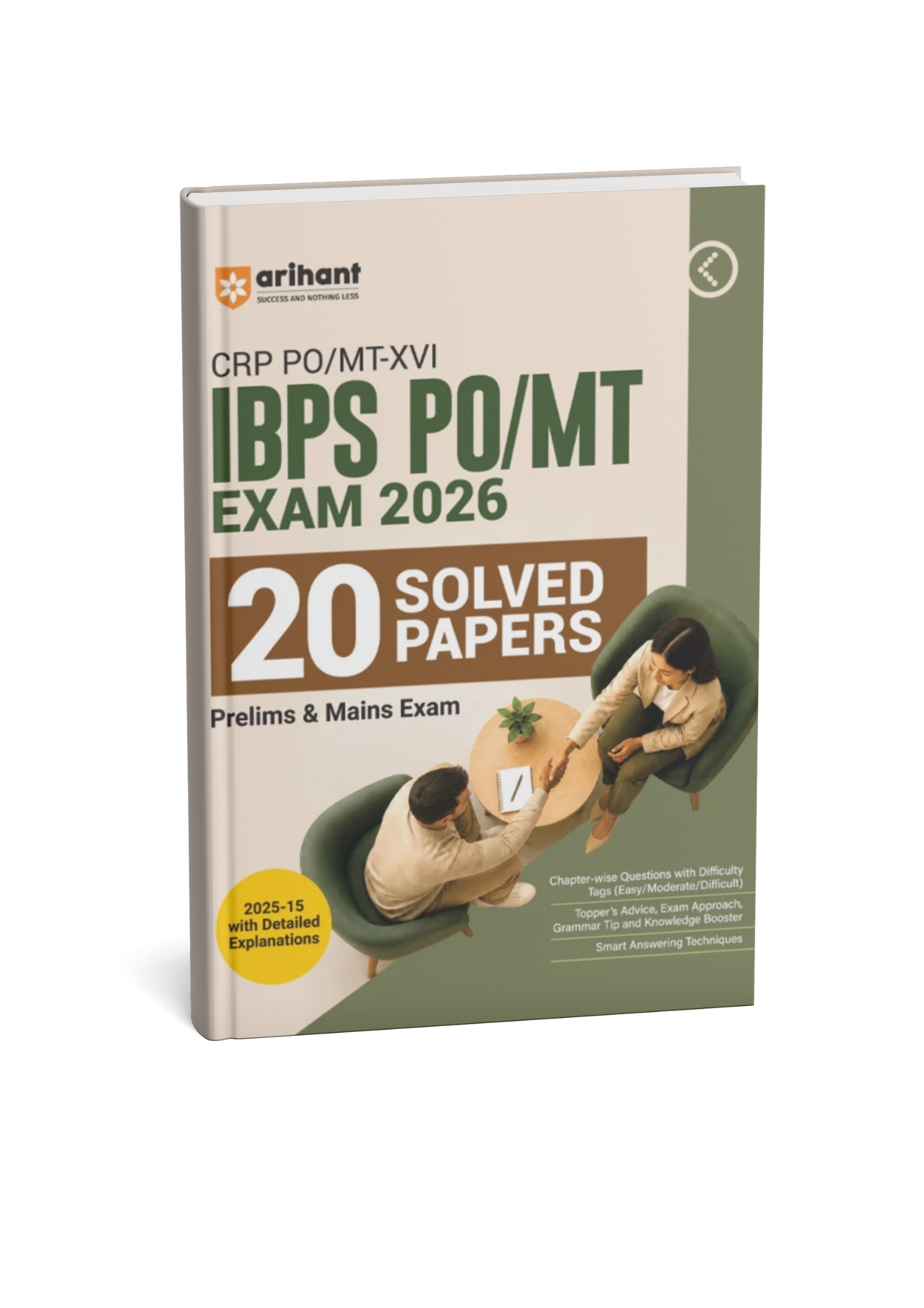 Arihant IBPS PO/MT (CRP PO/MT-XV) Exam 2026 – Pre & Mains (English Medium)