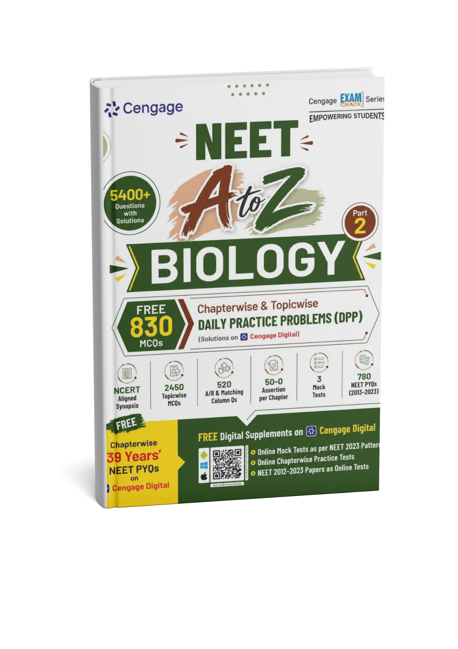 Cengage NEET A to Z Biology (Part 2) 5400+ Questions (English Medium)