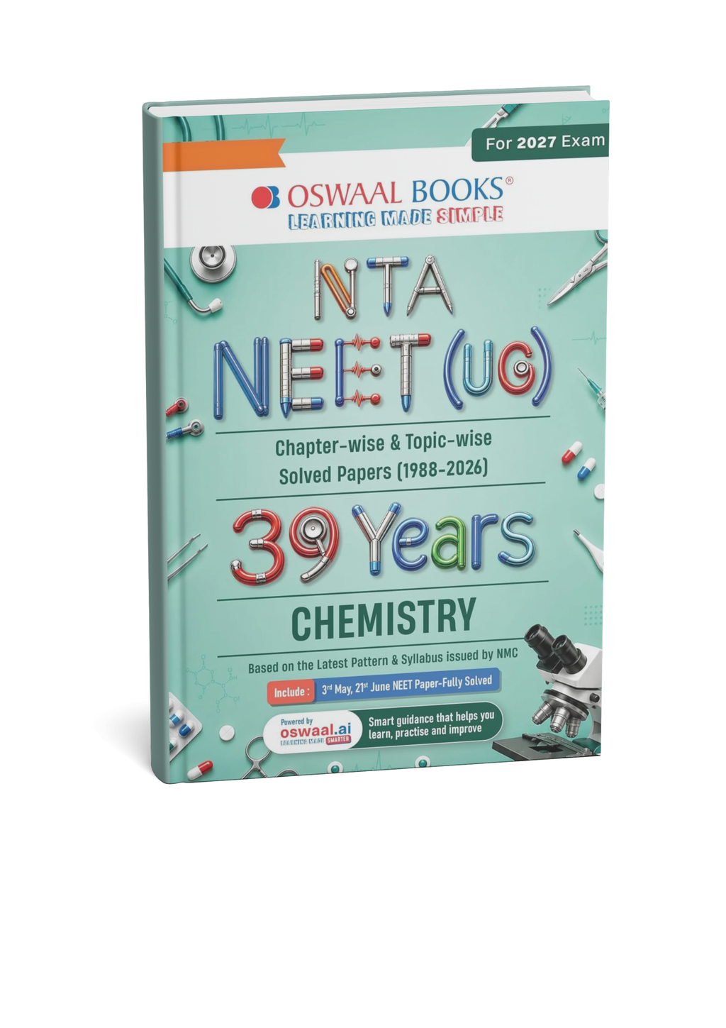 Oswaal NEET UG Chemistry 39 Years Chapter-wise & Topic-wise Solved Papers (1988–2026) (English Medium)