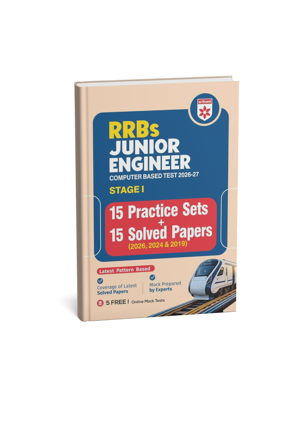 Arihant RRBs Junior Engineer CBT 2026–27 Stage 1 15 Practice Sets + 15 Solved Papers (English Medium)