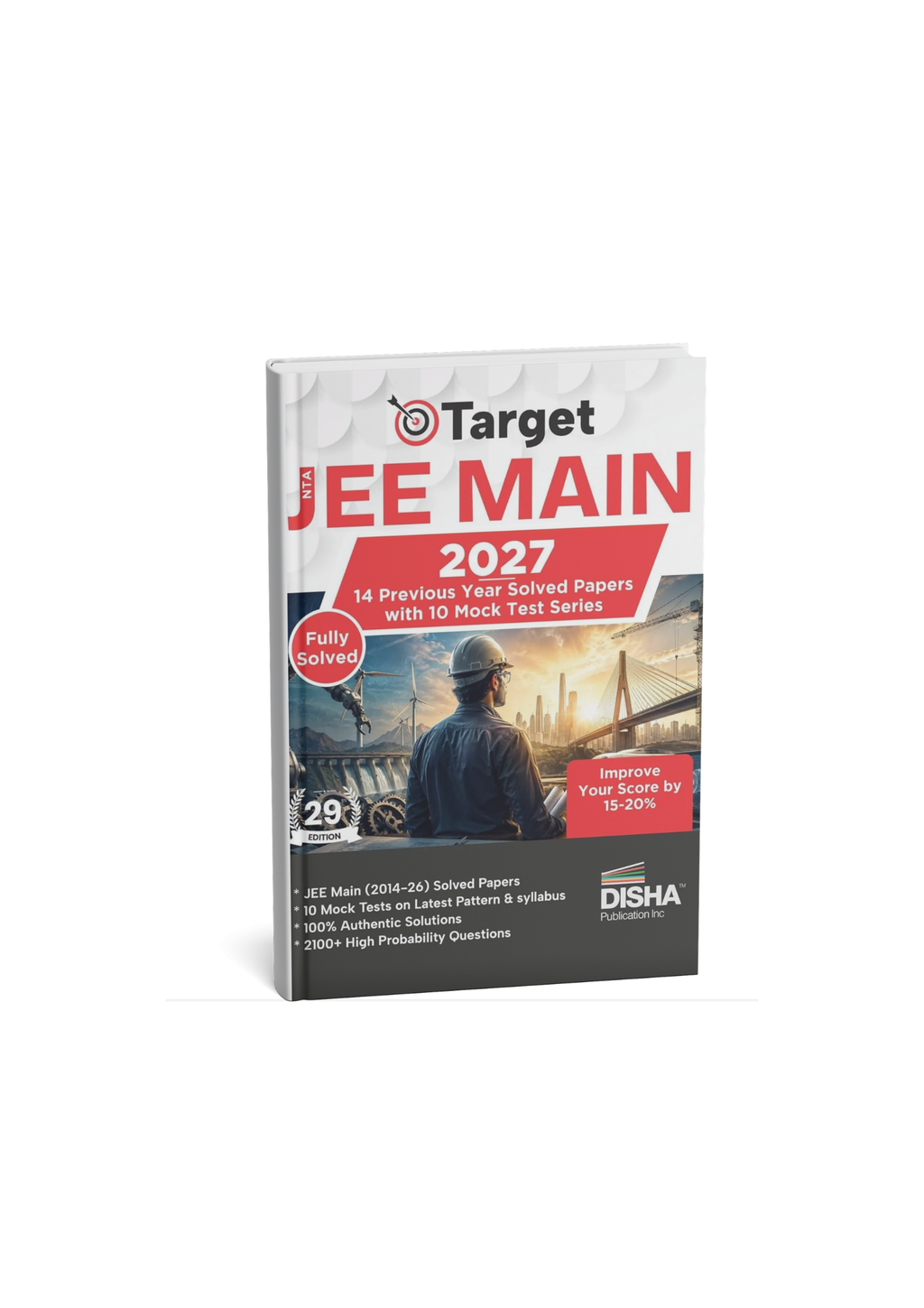 Disha Target JEE MAIN 2027 14 Previous Year Solved Papers with 10 Mock Test Series 29 Edition (English Medium)
