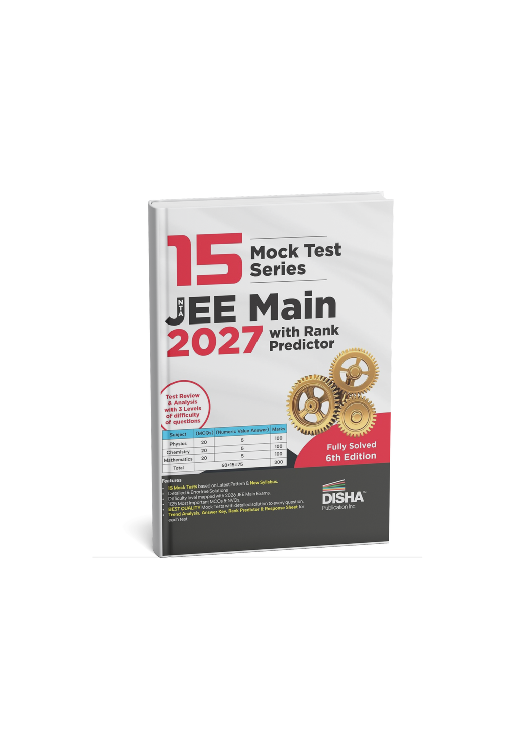 Disha 15 Mock Test Series JEE Main 2027 with Rank Predictor 6th Edition (English Medium)