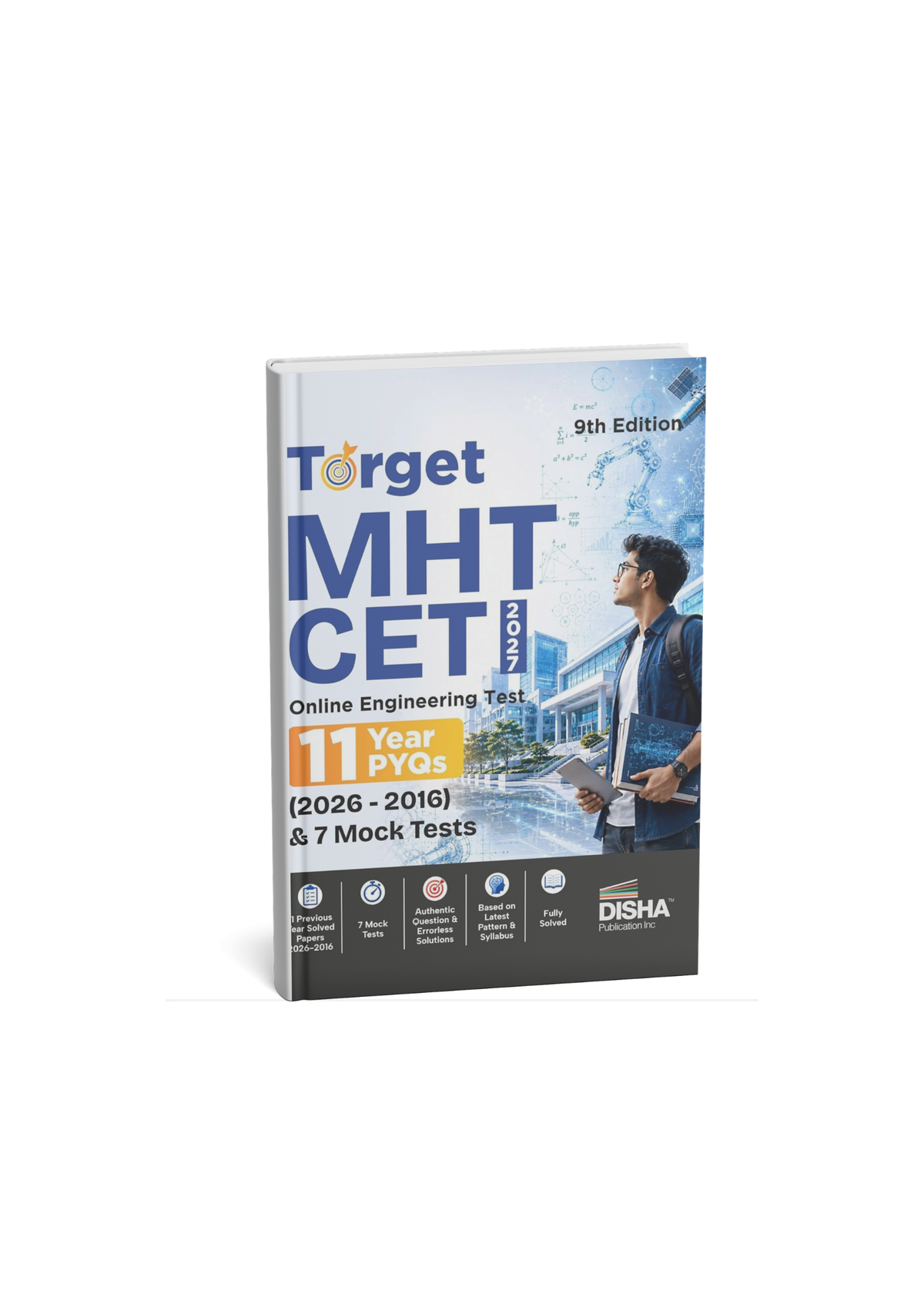 Disha Target MHT CET 2027 Online Engineering Test 11 Year PYQs (2026-2016) & 7 Mock Tests 9th Edition (English Medium)