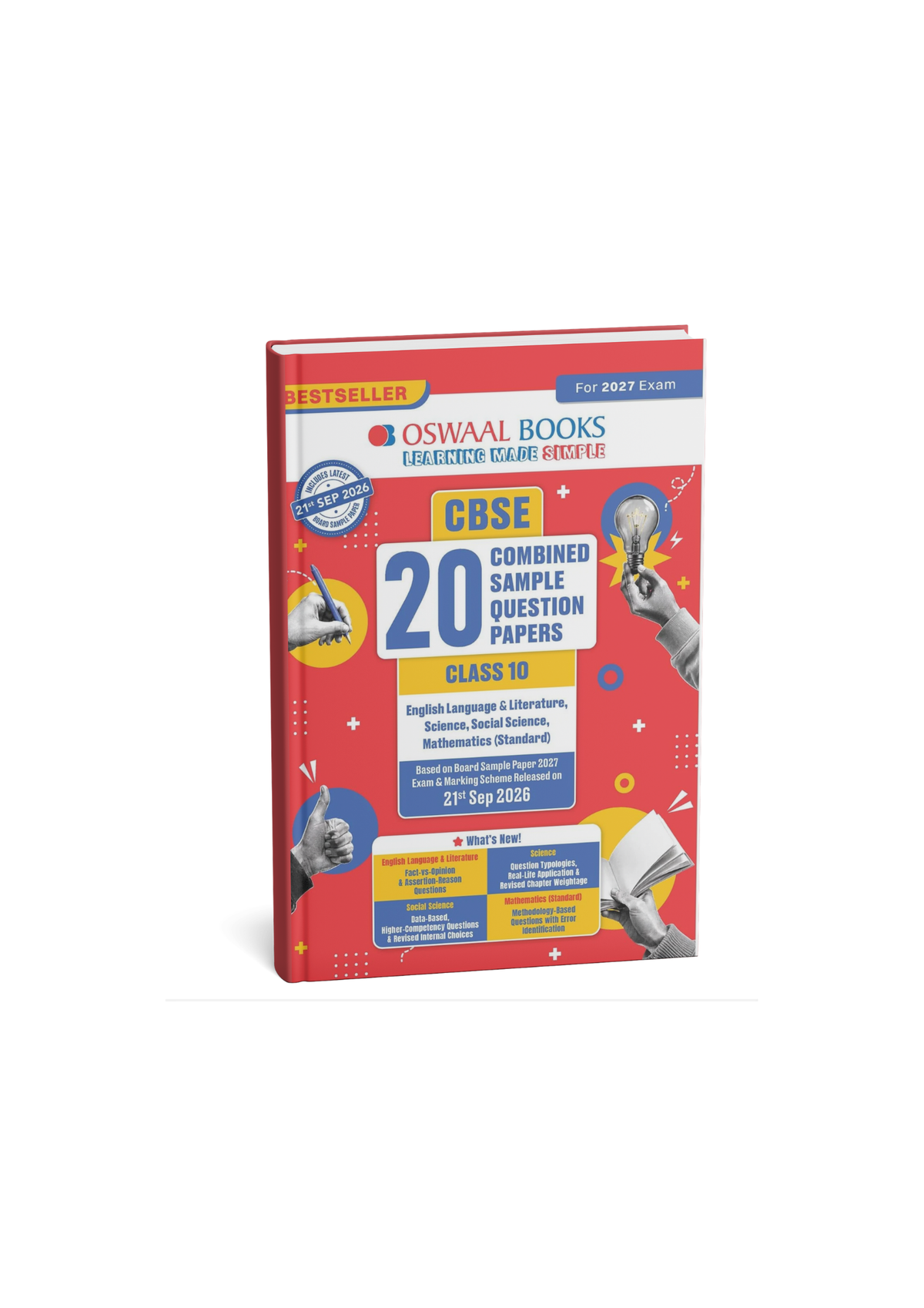 Oswaal Books Class 10 CBSE 20 Combined Sample Papers For 2027 Exam [English, Science, Mathematics Standard,& Social Science] (English Medium)