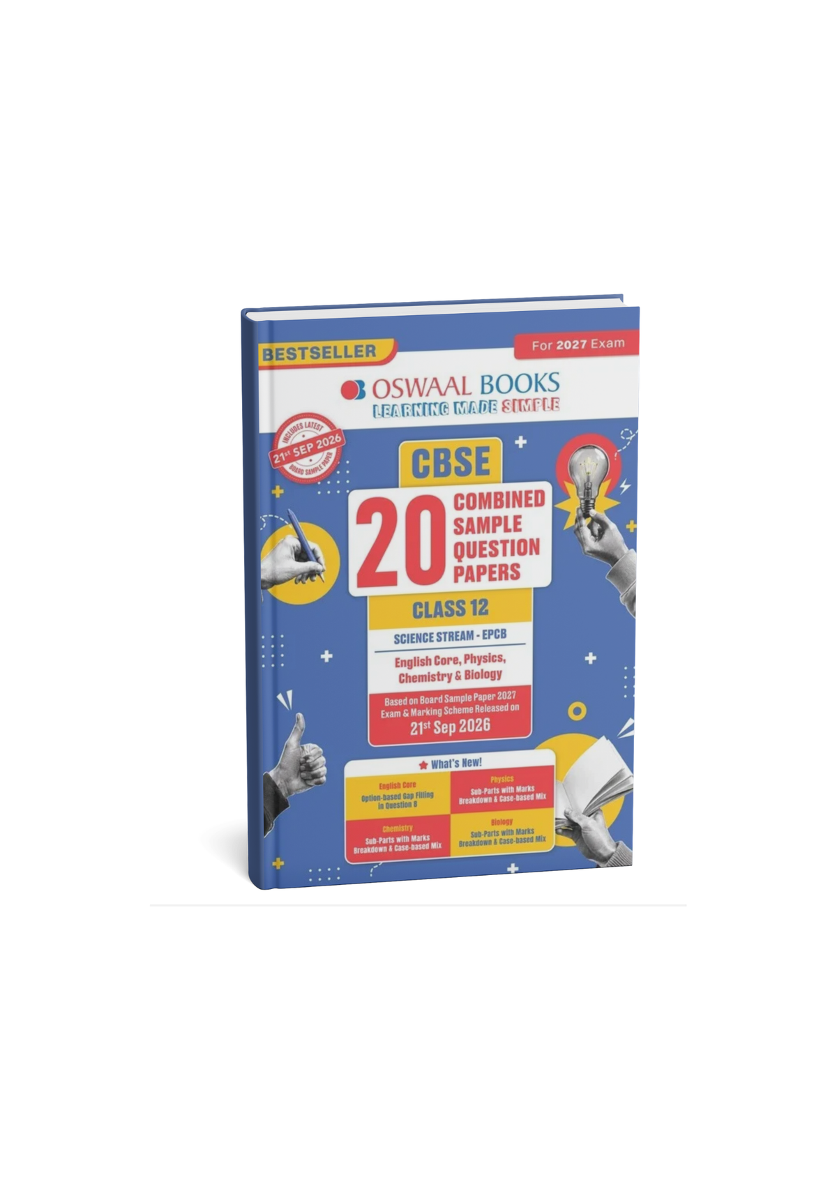 Oswaal Books CBSE Class 12 Science Stream EPCB Sample Papers For 2027 Exam [English Core, Physics, Chemistry & Biology] (English Medium)