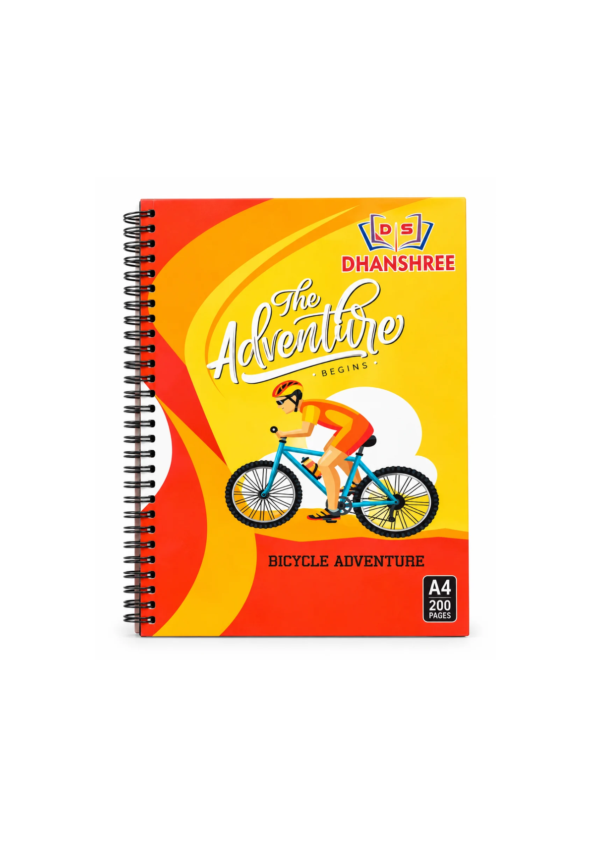 Dhanshree A4 Spiral Notebook 200 Yellow Pages (Ruled)