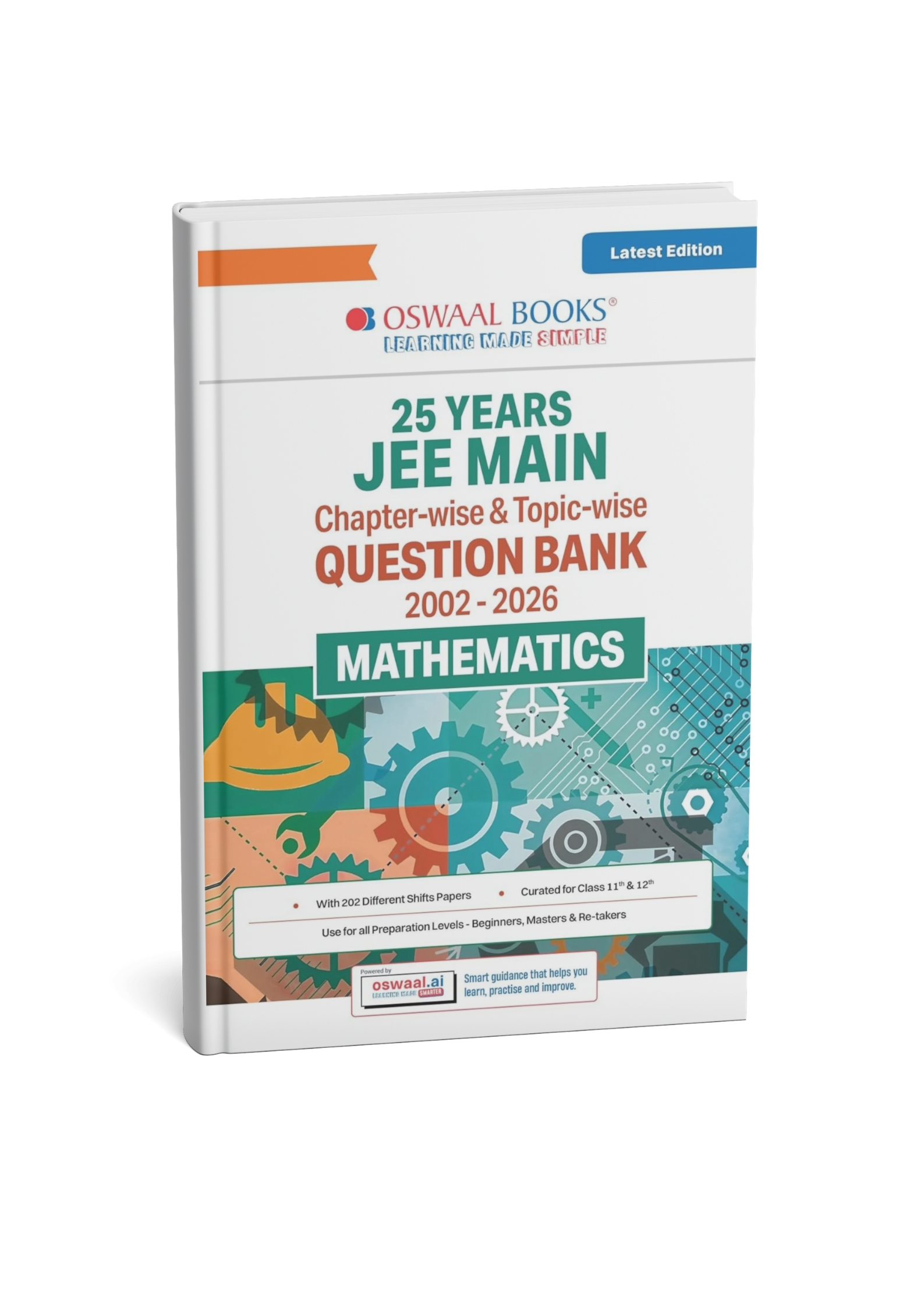 Oswaal 25 Years JEE Main Mathematics Question Bank (2002–2026) Chapter-wise & Topic-wise PYQs (English Medium)