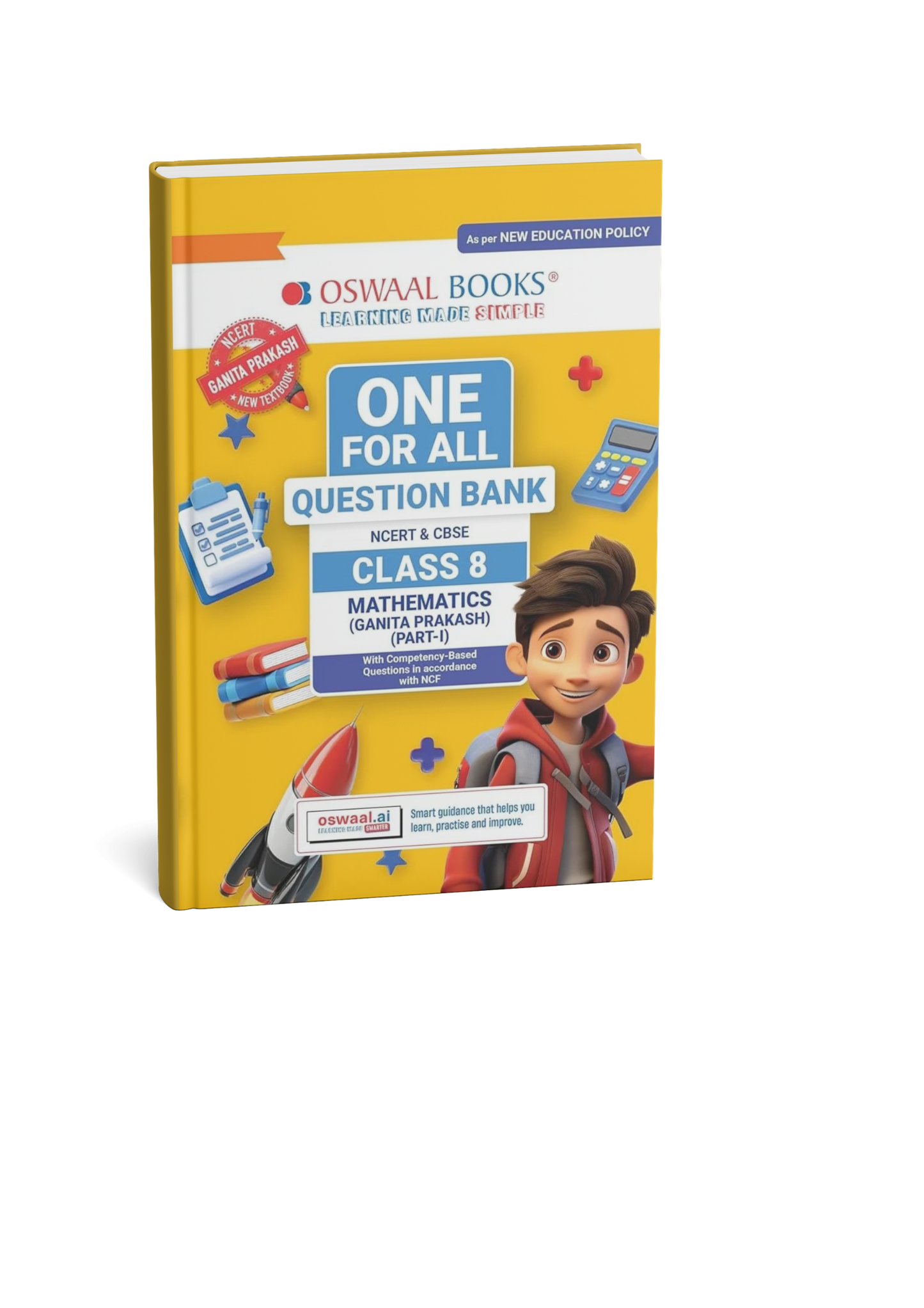 Oswaal One for All Class 8 Mathematics (Part 1) Question Bank NCERT & CBSE Chapter-wise & Topic-wise Solved Papers 2027 Exam (English Medium)