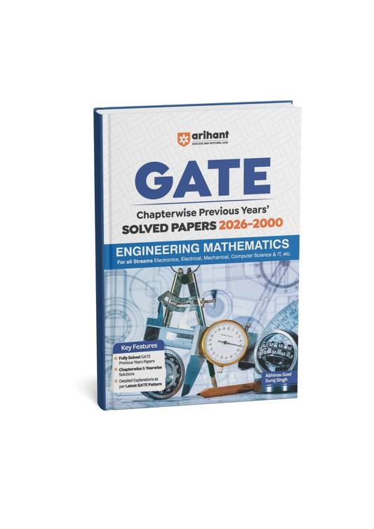 Arihant GATE Engineering Mathematics Chapterwise Previous Years' Solved Papers (2000–2026) By Abhinav Goel & Suraj Singh | (English Medium)