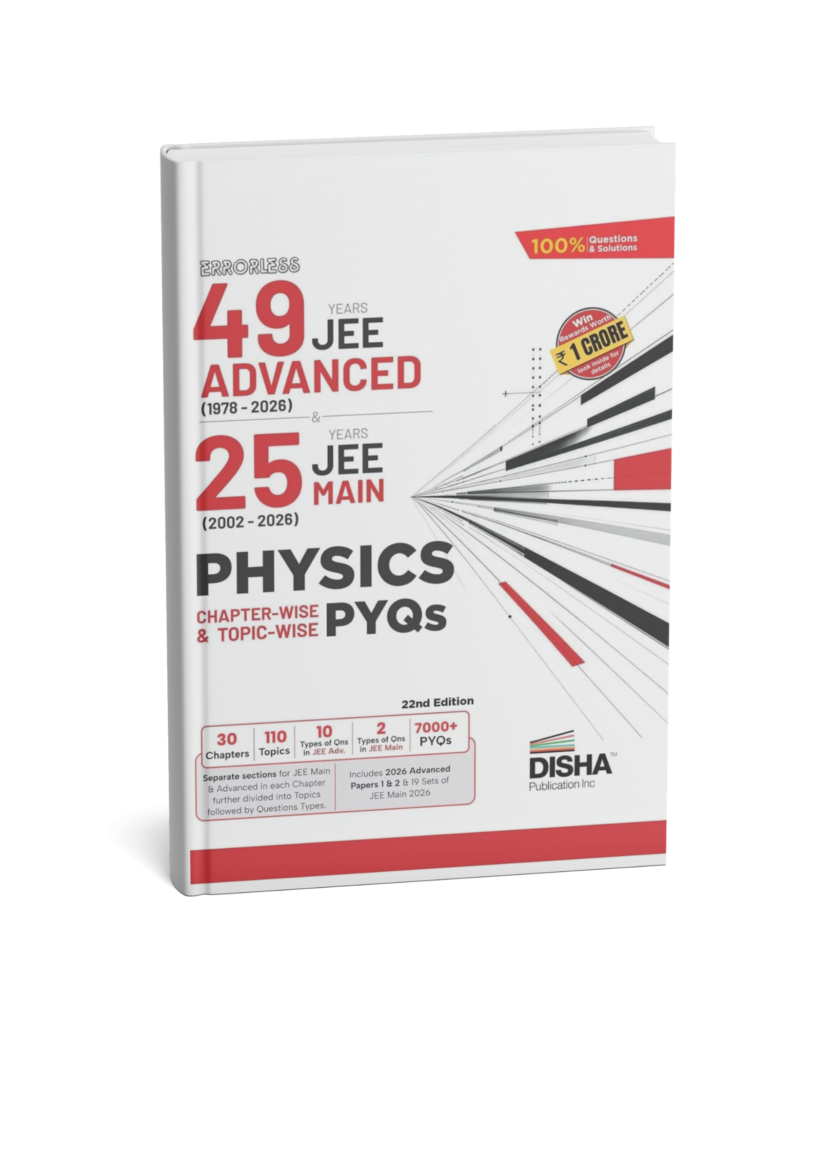 Disha Errorless Physics 49 Years JEE Advanced (1978–2026) & 25 Years JEE Main (2002–2026) 22nd Edition (English Medium)