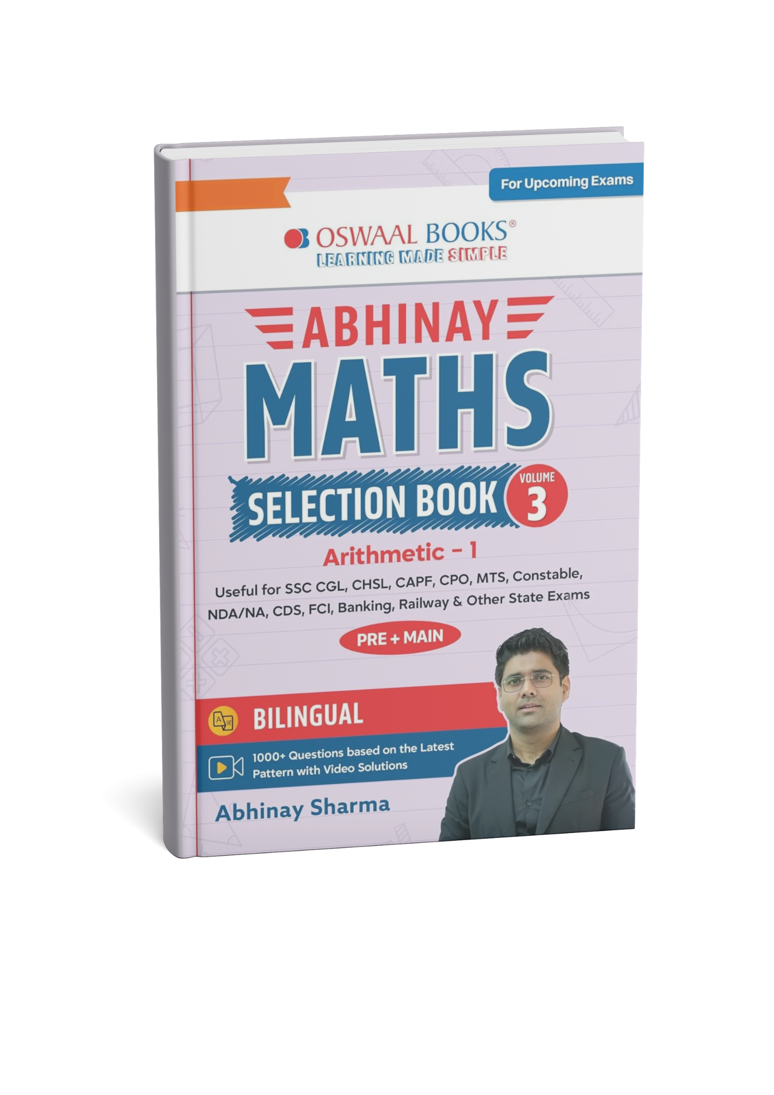 Oswaal Abhinay Maths Selection Book (Vol3) Pre + Mains (Bilingual)