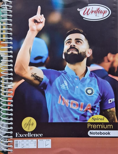 Writeup Spiral Premium Notebook (A4 Size, 500 Pages) Unruled
