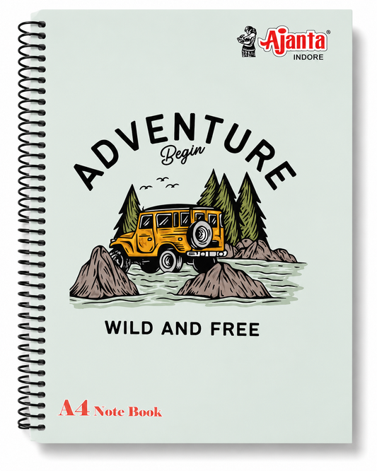 Ajanta Spiral Notebook (A4Size, 200 Pages) Plane UnRuled