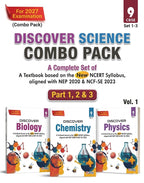 Full Marks Discover Science Combo for Class 9 (Physics, Chemistry & Biology) | Complete NCERT-Based Textbook Set CBSE March 2027 Examination (English Medium)