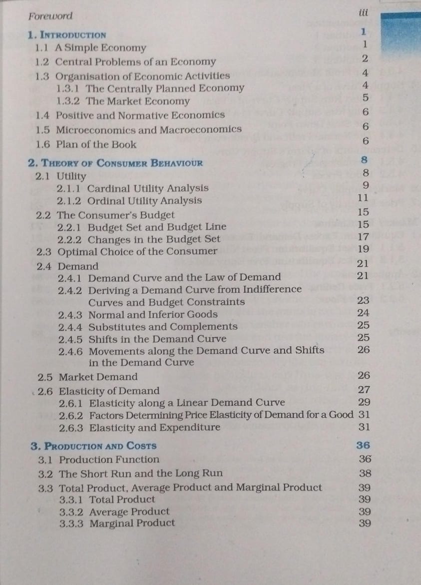 Introductory Microeconomics Class 12 NCERT | Economics Textbook
