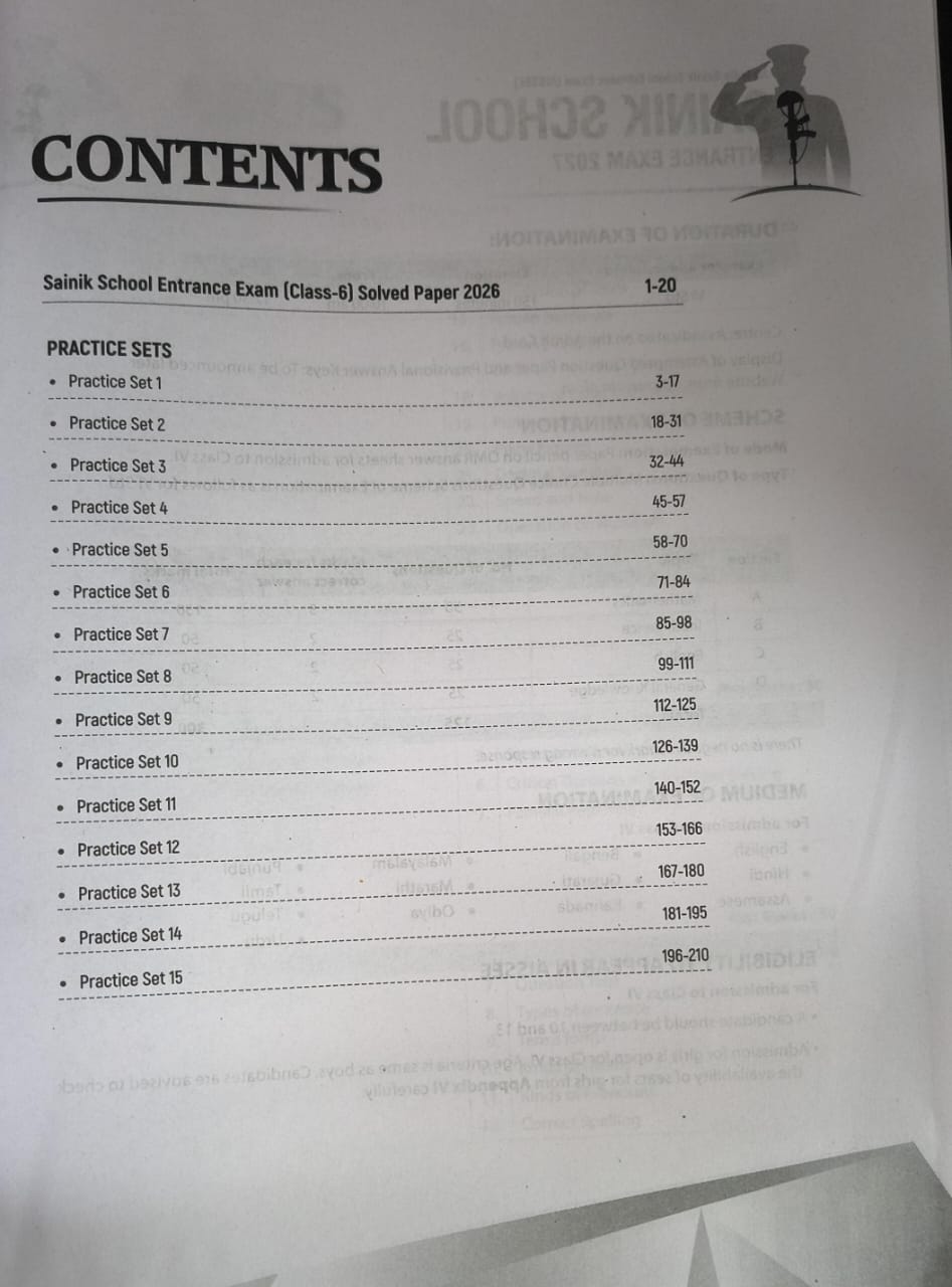 AISSEE Sainik School Class 6 Entrance Exam 2027 [English Medium]