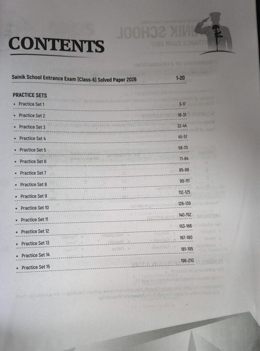 AISSEE Sainik School Class 6 Entrance Exam 2027 [English Medium]