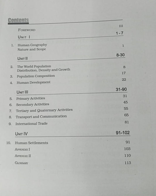 NCERT Fundamentals of Human Geography – Class 12th (English Medium)