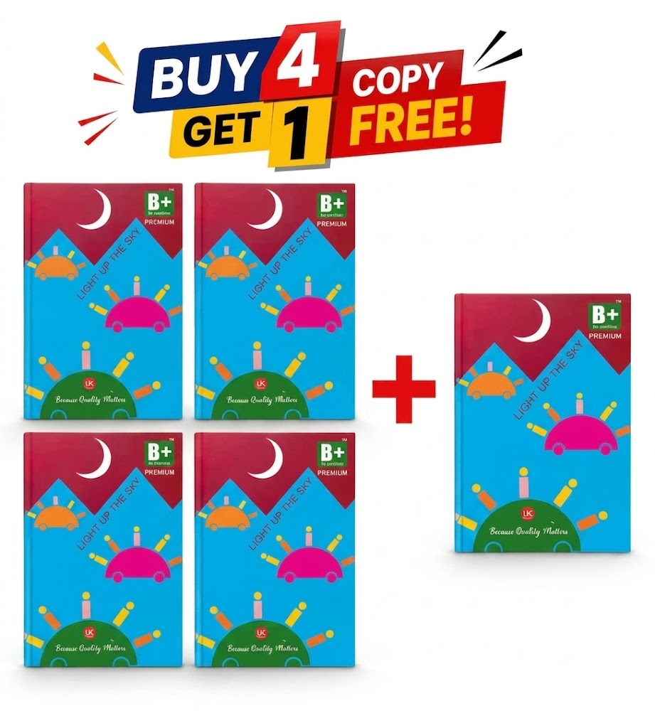 B+ Premium Notebook Combo Pack – Buy 4 Get 1 Copy Free | 240 Pages