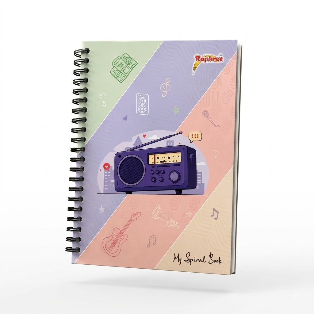 Rajshree Spiral Notebook A4 Size – 200 Pages (Ruled)