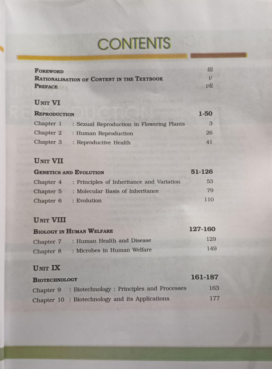 NCERT Biology Textbook for Class 12 | English Medium | 2025-26 Edition |