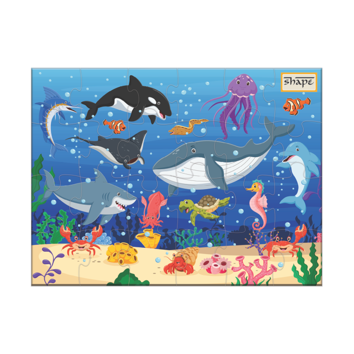 Shape Little Explorer 4-in-1 Puzzle Set Animal & Nature Jigsaw Puzzle for Kids 4 Puzzle Set