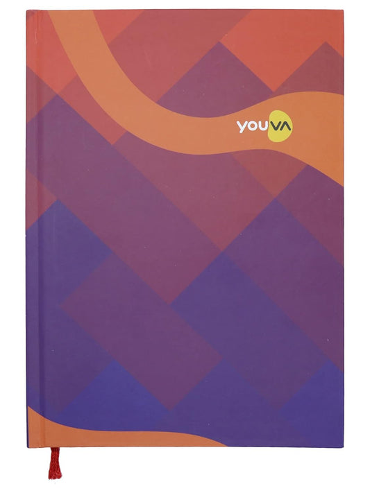Youva Case Bound A5 Notebook – 16 × 21 cm, 192 Pages | Single Line Ruled Notebook
