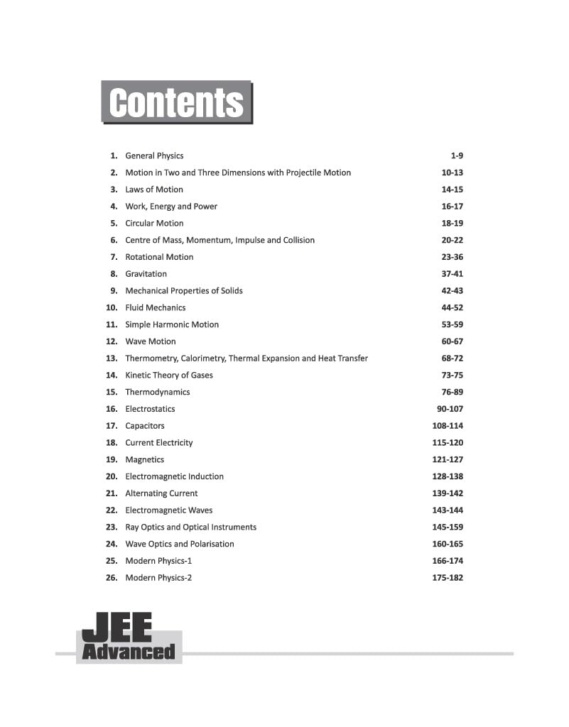 Arihant JEE Advanced 2026–2013 Physics Chapterwise Questions & Solutions (English Medium)