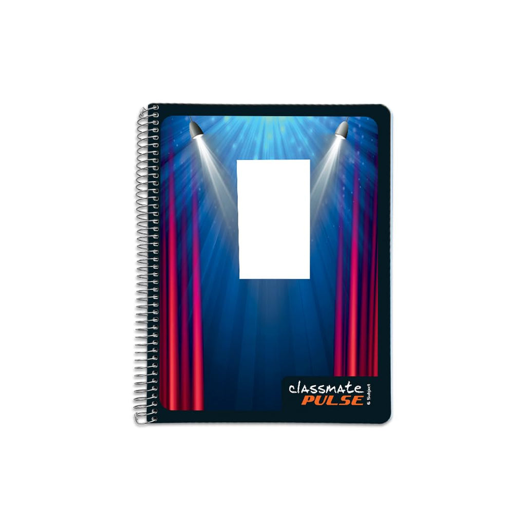 Classmate Pulse 6-Subject Spiral Notebook – 400 Pages, Ruled, Spiral Bound